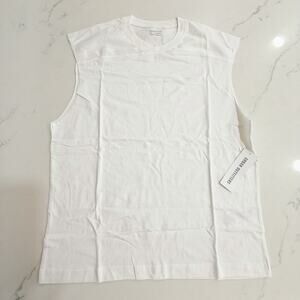 Standard Cloth Shirt Mens XS White Cutoff Muscle Casual Minimalist Emo Gym NWT